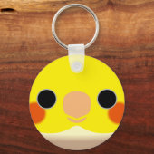 Cinnamon Pied Cockatiel Sleutelhanger (Voorkant)