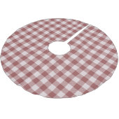 Cinnamon Red Gingham Plaid Kerstboom Rok (Gekanteld)