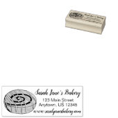 Cinnamon Roll Breakfast Bun Pastry Bakery Adres Rubberstempel (Gestempeld)