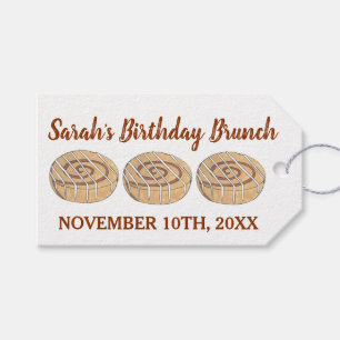 Cinnamon Roll Bun Pastry Birthday Party Brunch Cadeaulabel