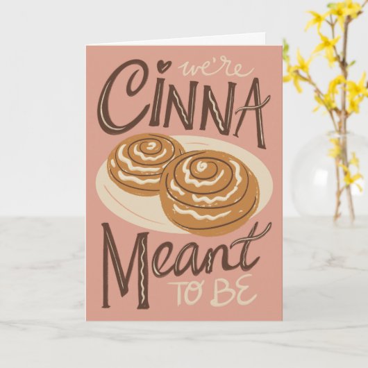 Cinnamon Roll Carte Saint Valentin (Fleur jaune)