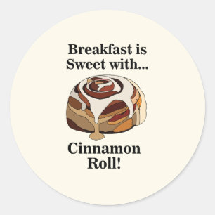 Cinnamon Roll Dessert Sweet Buns Ronde Sticker