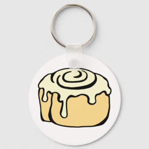 Cinnamon Roll Honey Bun Cartoon Design Sleutelhanger