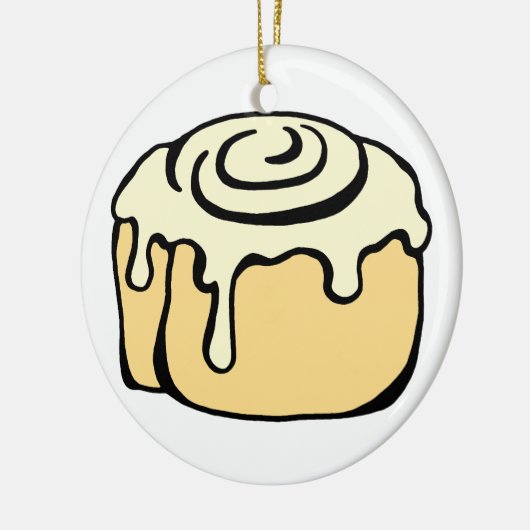 Cinnamon Roll Honey Bun Cute Cartoon Design Keramisch Ornament (Links)