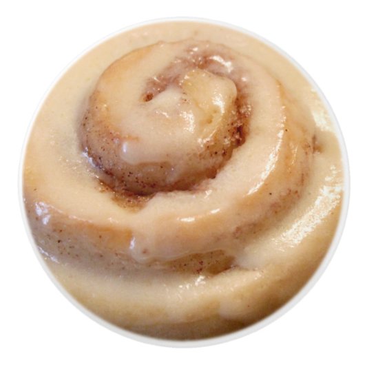 Cinnamon Roll Keramische Knop (Voorkant)