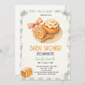 Cinnamon Roll party theme invitation Kaart (Voorkant / Achterkant)