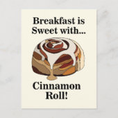 Cinnamon Roll Sweet Bun Bakery Briefkaart (Voorkant)