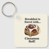Cinnamon Roll Sweet Bun Ontbijt Sleutelhanger (Voorkant)