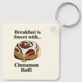 Cinnamon Roll Sweet Bun Ontbijt Sleutelhanger (Achterkant)
