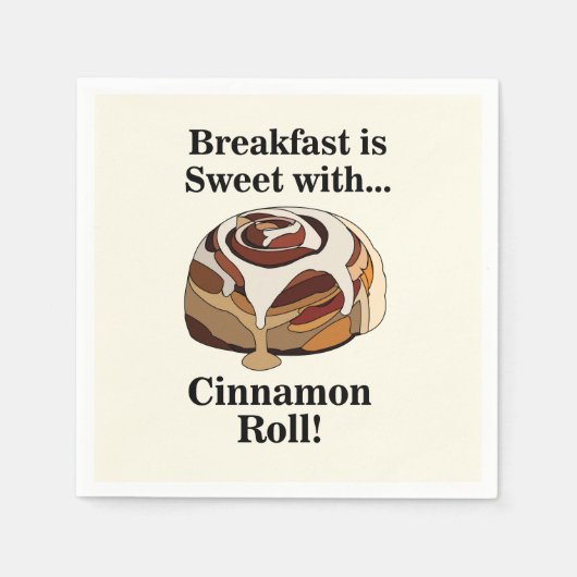 Cinnamon Roll Sweet Bun Party Servet (Voorkant)