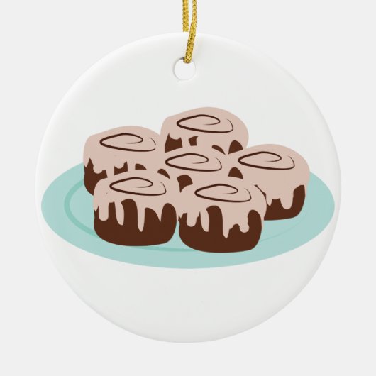 Cinnamon Rolls Keramisch Ornament (Voorkant)