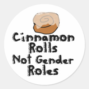 Cinnamon Rolls niet genderrollen Ronde Sticker