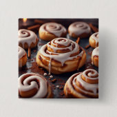 Cinnamon Rolls Vierkante Button 5,1 Cm (Voorkant)