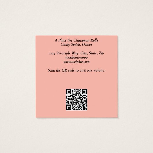 Cinnamon Rolls Visitekaartje (Achterkant)