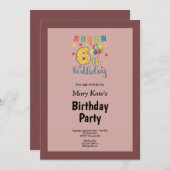 Cinnamon Roos, 6 e uitnodiging van de Birthday (Voorkant / Achterkant)