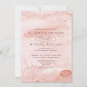 Cinnamon Roos Dusty Roos Gold Waterverf Script Kaart (Voorkant)