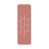 Cinnamon Roos Return Address Labels (Voorkant)