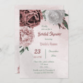 cinnamon roos white floral greenery vrijgezellenfe kaart (Voorkant / Achterkant)