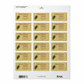 Cinnamon Spice Amber Gold Infused Honey Jar Etiket (Full Sheet)