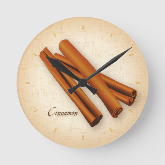 Cinnamon Spice Clock Ronde Klok (Voorkant)