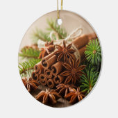 Cinnamon Spice Kerstversiering Keramisch Ornament (Links)