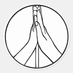 Cinq autocollants élevés de signe de paix