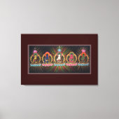 Cinq Bouddhas Dhyani Enveloppés En Toile (Recto)