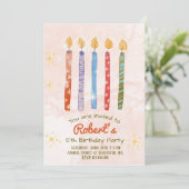 Cinq bougies Enfants 5e anniversaire Invitation de (Debout devant)