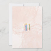 Cinq bougies Enfants 5e anniversaire Invitation de (Dos)