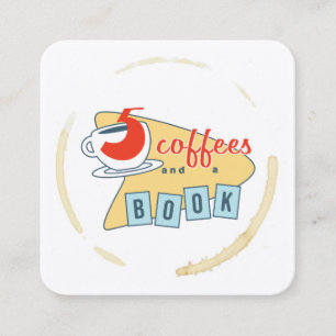 Cinq cartes invitations de café