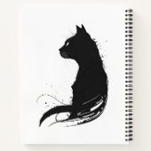 Cinq chats Wisdom Black Cat Design Carnet spiral (Dos)