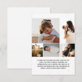 Cinq Collage photo Carte de voeux pour le premier (Devant / Derrière)