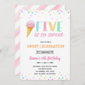 Cinq est tellement douce invitation à la crème gla (Devant / Derrière)