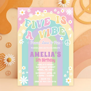 Cinq est une invitation à l'anniversaire de vibe