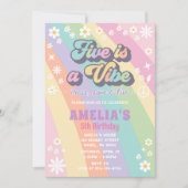 Cinq est une invitation à l'anniversaire de vibe (Devant)