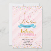 Cinq et fabuleuse invitation d'anniversaire (Devant)