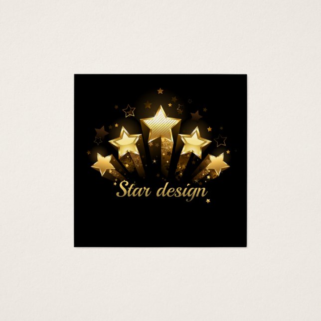 Cinq étoiles d'or en noir (Devant)