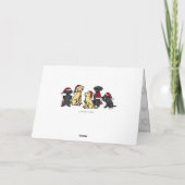 Cinq Labradors Carte de Noël (Dos)