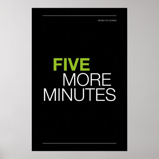 CINQ MINUTES DE PLUS – Décoration murale de chambr (Devant)