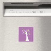 Cinq oiseaux verts dans un arbre Magnet (In Situ (Lave-vaisselle))