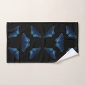 Cinq papillons bleus motif (Serviette à main)