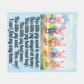 Cinq petits cochons - Couverture en polaire de rim (Devant (Horizontal))