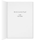 Cinq photo Collage de diplôme Red Congrats Card (Intérieur (Droit))