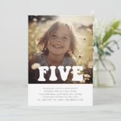 Cinq - Photo Super Invitation Anniversaire (Debout devant)