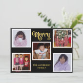 Cinq photos Carte de Noël de famille (Debout devant)