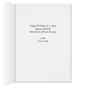 Cinq photos Collage Anniversaire Carte Anniversair (Intérieur (Droit))