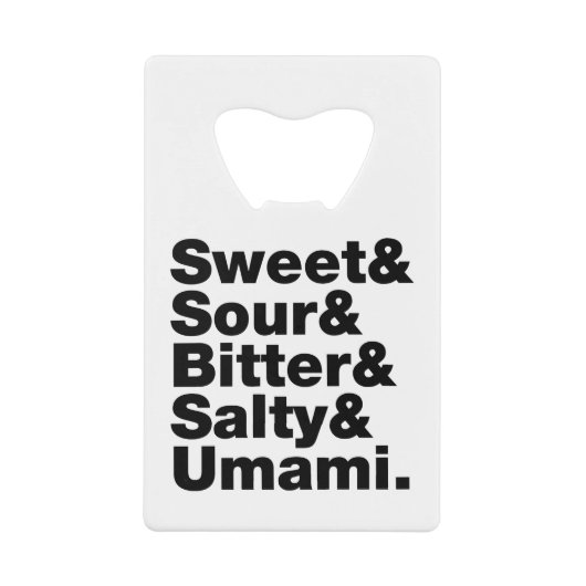 Cinq saveurs de base (Devant)