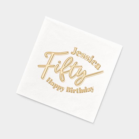 Cinquante-50e anniversaire script de fête nom pers (Gauche)