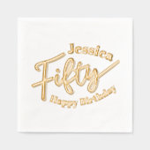 Cinquante-50e anniversaire script de fête nom pers (Recto)