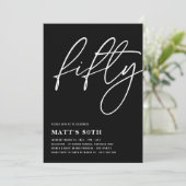 CINQUANTE 50e Invitation anniversaire Noir et blan (Debout devant)